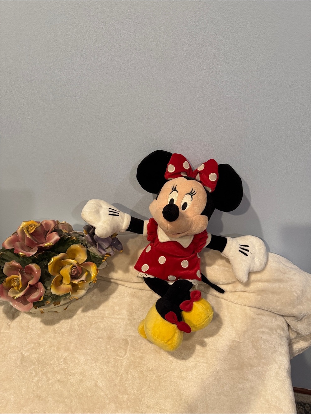 Disney Store official Minnie Mouse plush doll, likely the medium size 17”